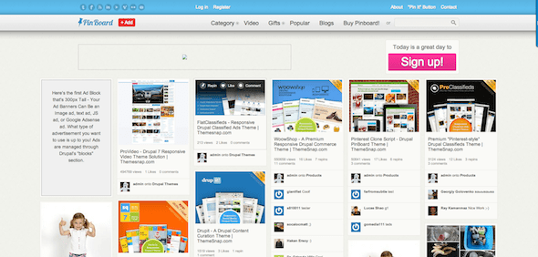 "Pinboard Drupal Theme"