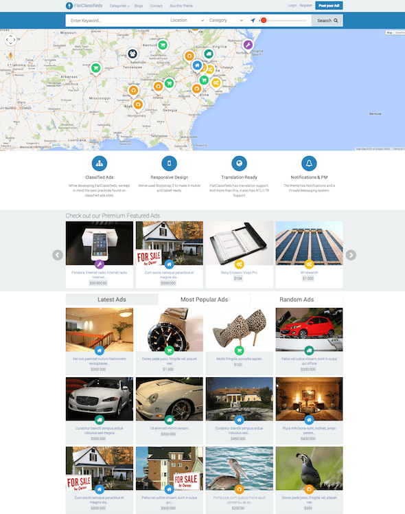 "Flatclassifieds Drupal Mobile Theme"