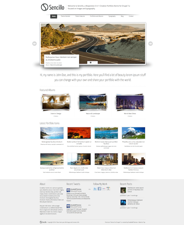 "Sencillo Drupal Mobile Theme"