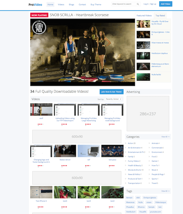 "ProVideo Drupal Theme"