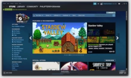 Screenshot of Steam client