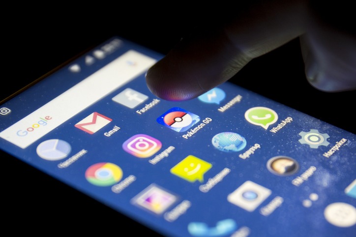 Pokémon GO! displayed on mobile phone