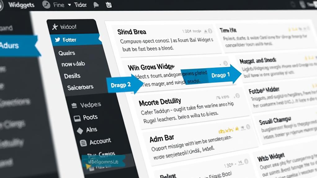 widget area organization techniques