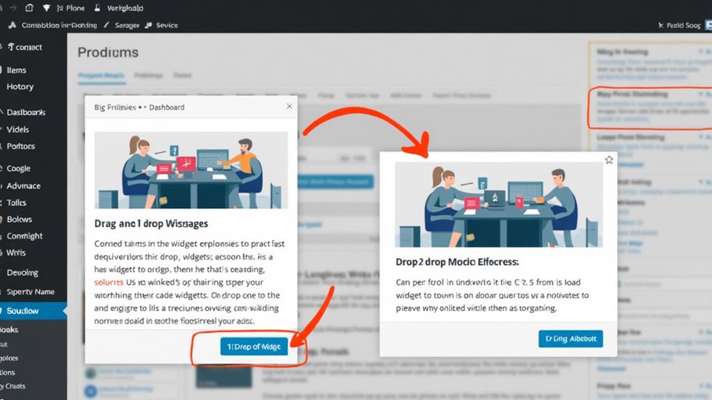 widget relocation across spaces