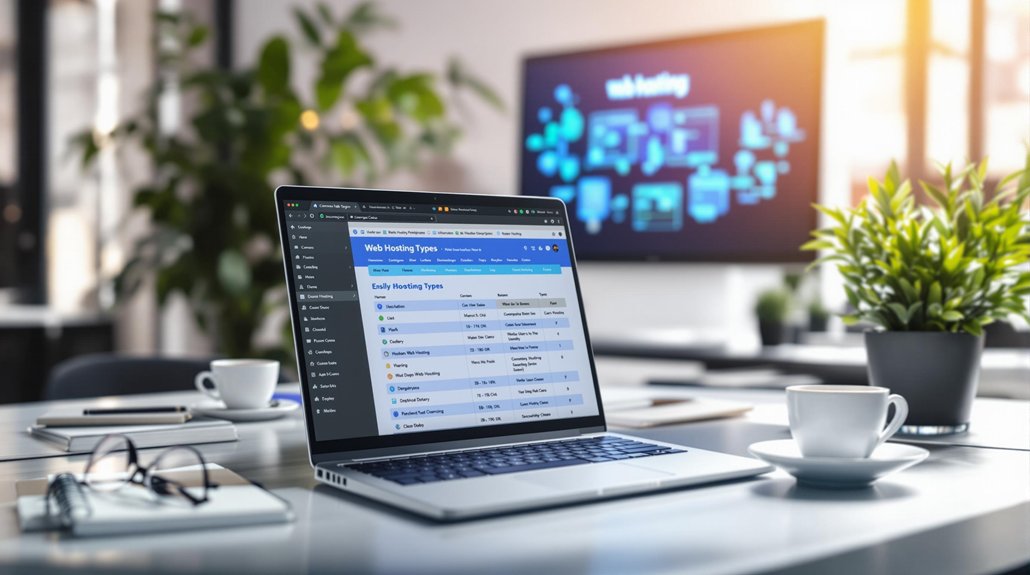 types of web hosting