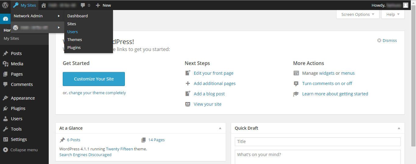 "WordPress Multisite Setup Completion"