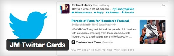 "JM Twitter Cards Plugin for WordPress"