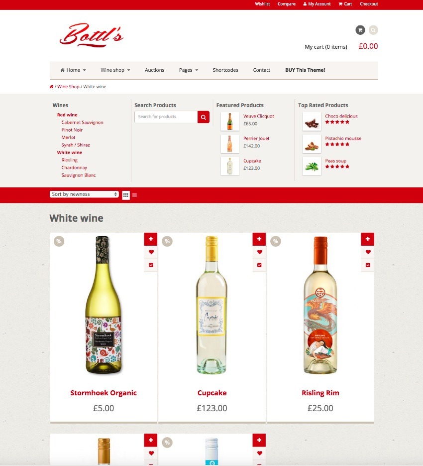 "Bottls WooCommerce Theme"