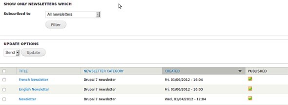 "Drupal Newsletter Sending"