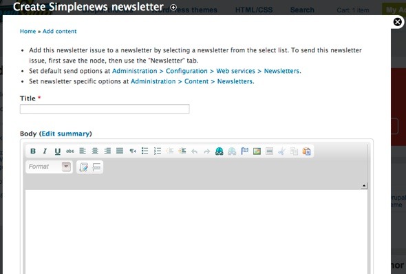 "Create and Send a SimpleNews Newsletter"