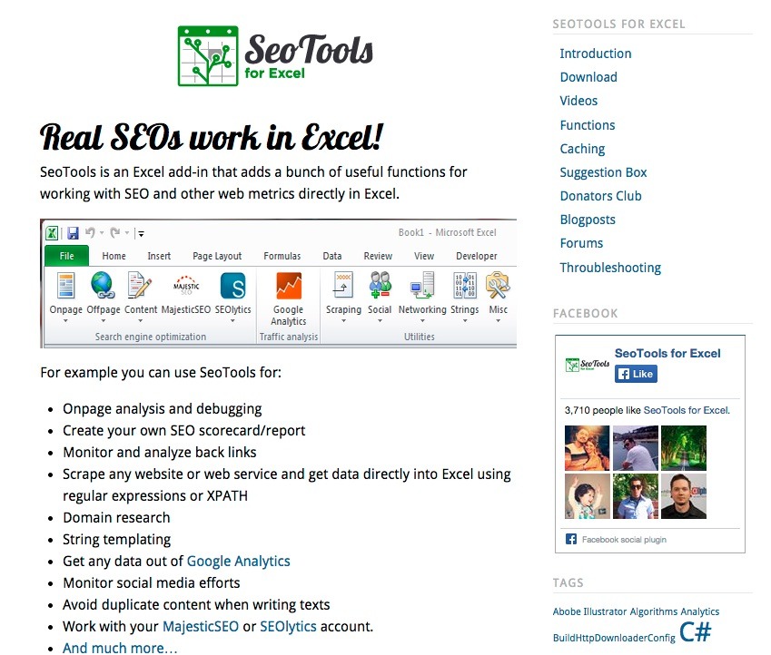 "SEO Tools for Excel"