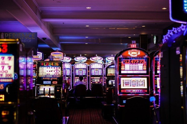 ifferent slot machines in a casino